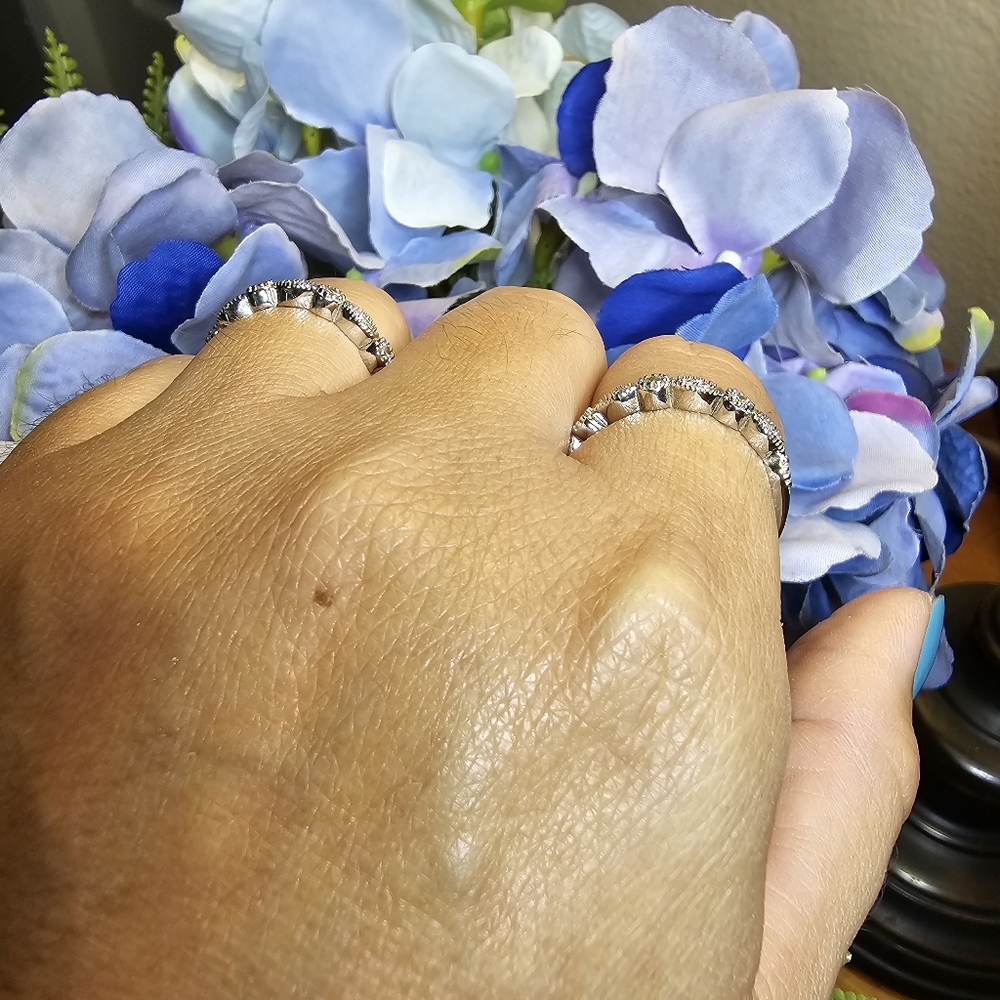 Diamonique Stack Rings - Picture 4 of 9
